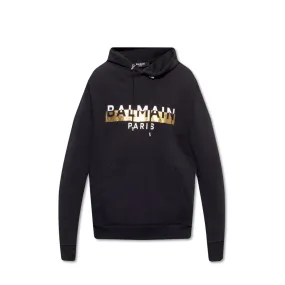 Felpa con cappuccio con logo Balmain