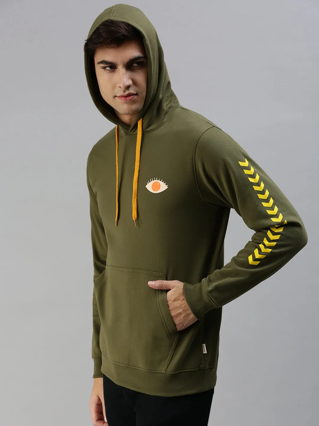 Hold the Vision, Embrace the Olive: Men's Pullover Hoodie