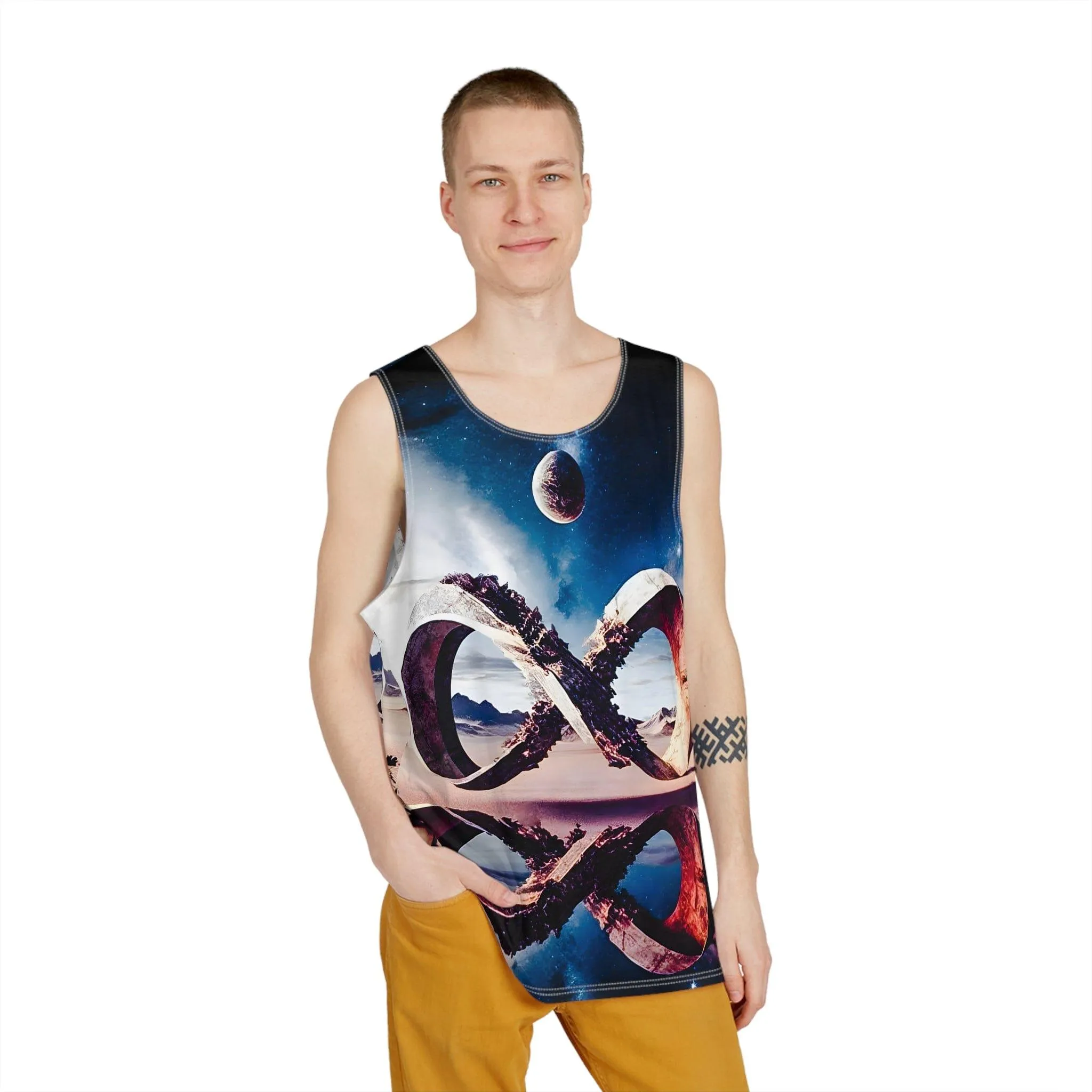 Infinite Possibilities Sublimation Tank Top Sublimation Print All-Over (AOP) Design Tank Top - Stylish Comfort for Festival, Gym, and Streetwear