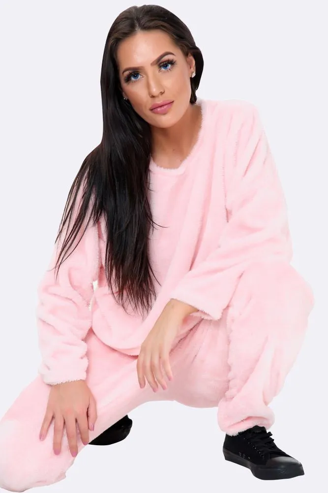 Italian Fluffy Faux Fur Loungewear Set