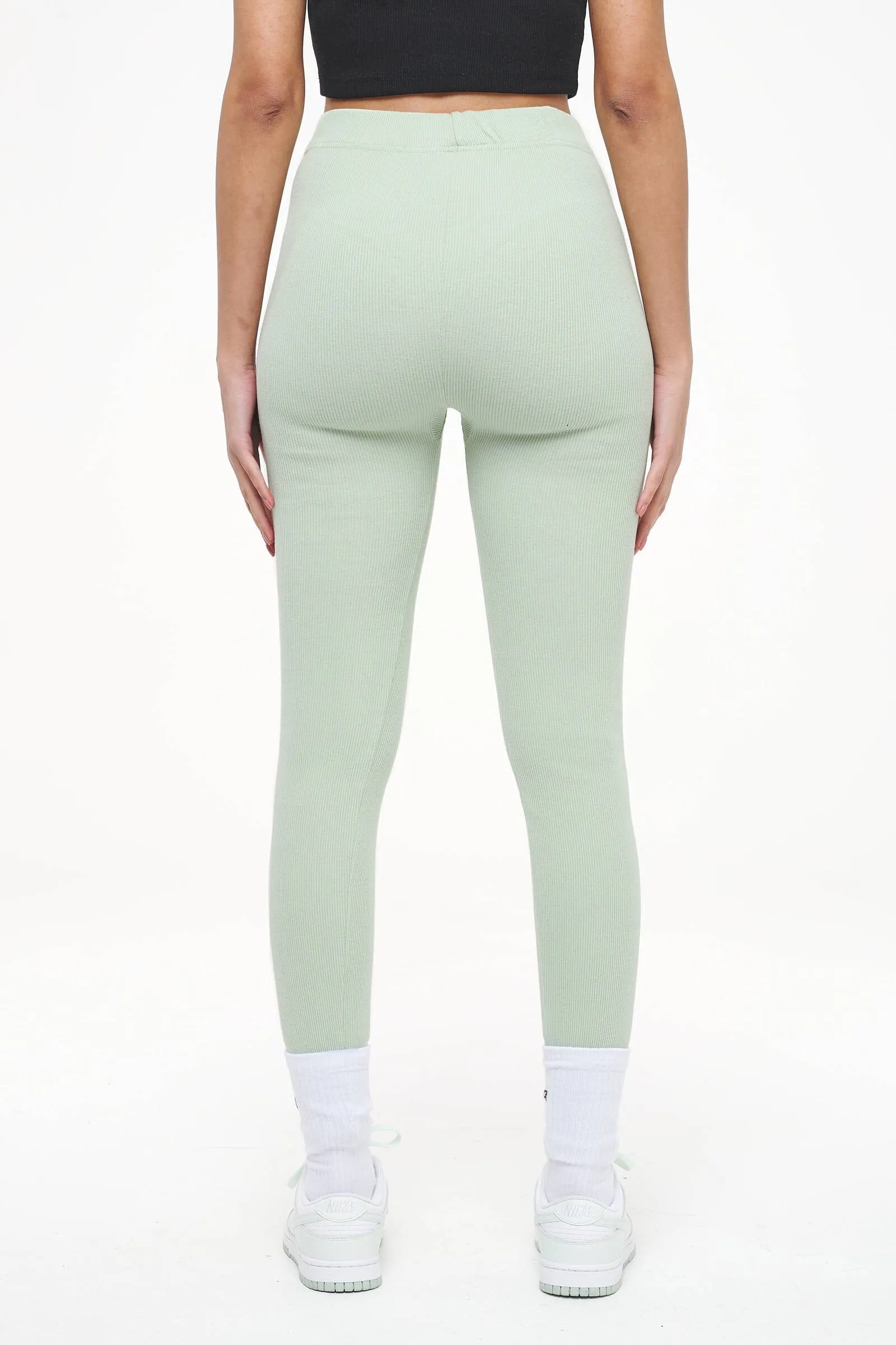 Jill Rib Leggings Vintage Washed Milky Green