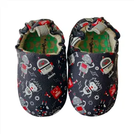 JplusJ Robot Black Organic Baby Shoes 黑色小機械人有機棉學步鞋