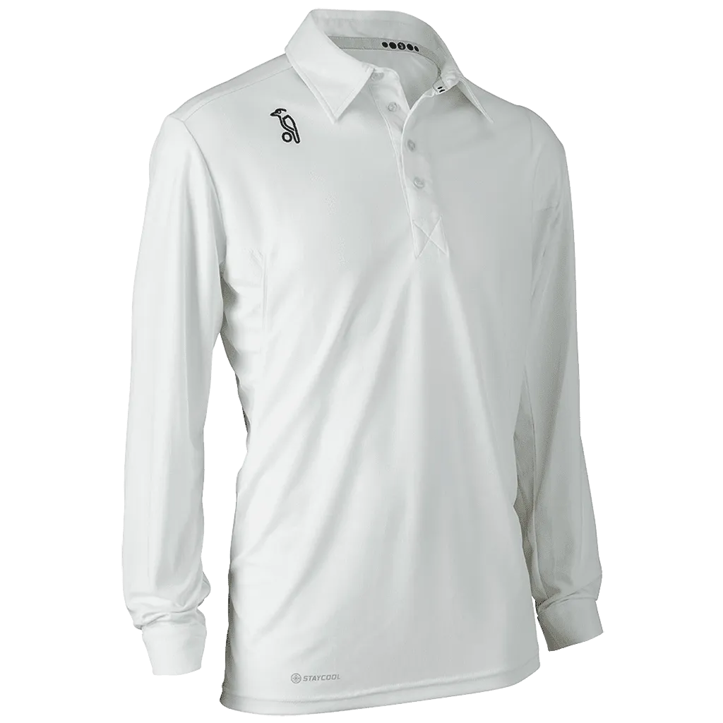 Kookaburra Active White Cricket Long Sleeve Shirt