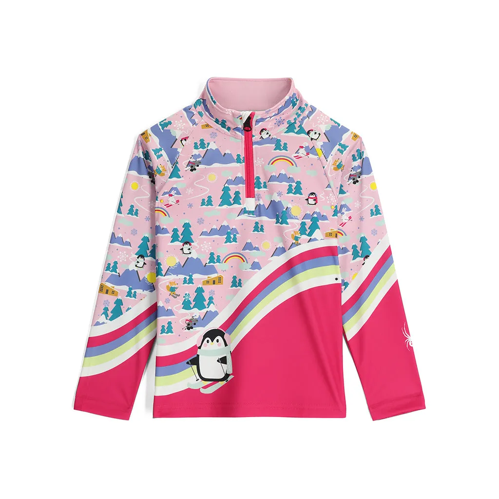 Little Girls Reflect Half Zip - Petal Pink