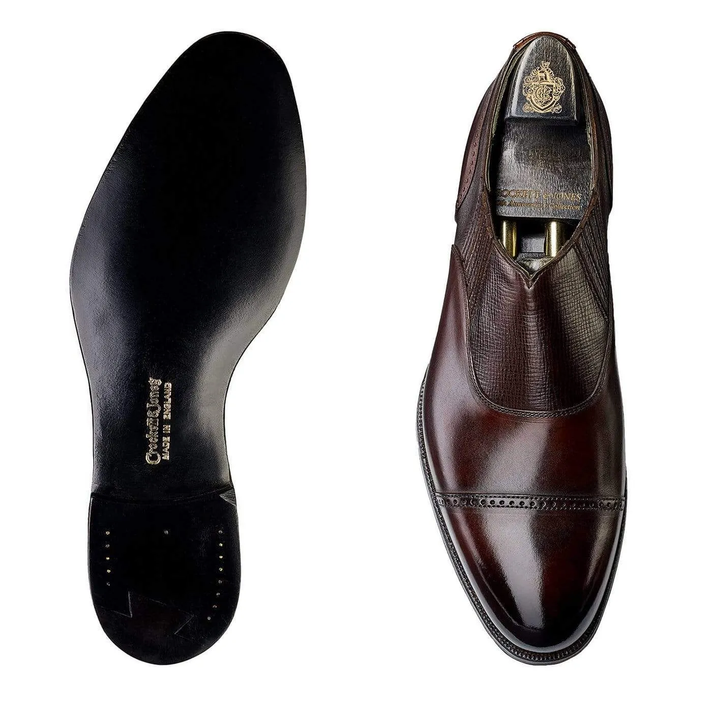 Magee Dark Brown Antique Calf & Dark Brown Willow Grain