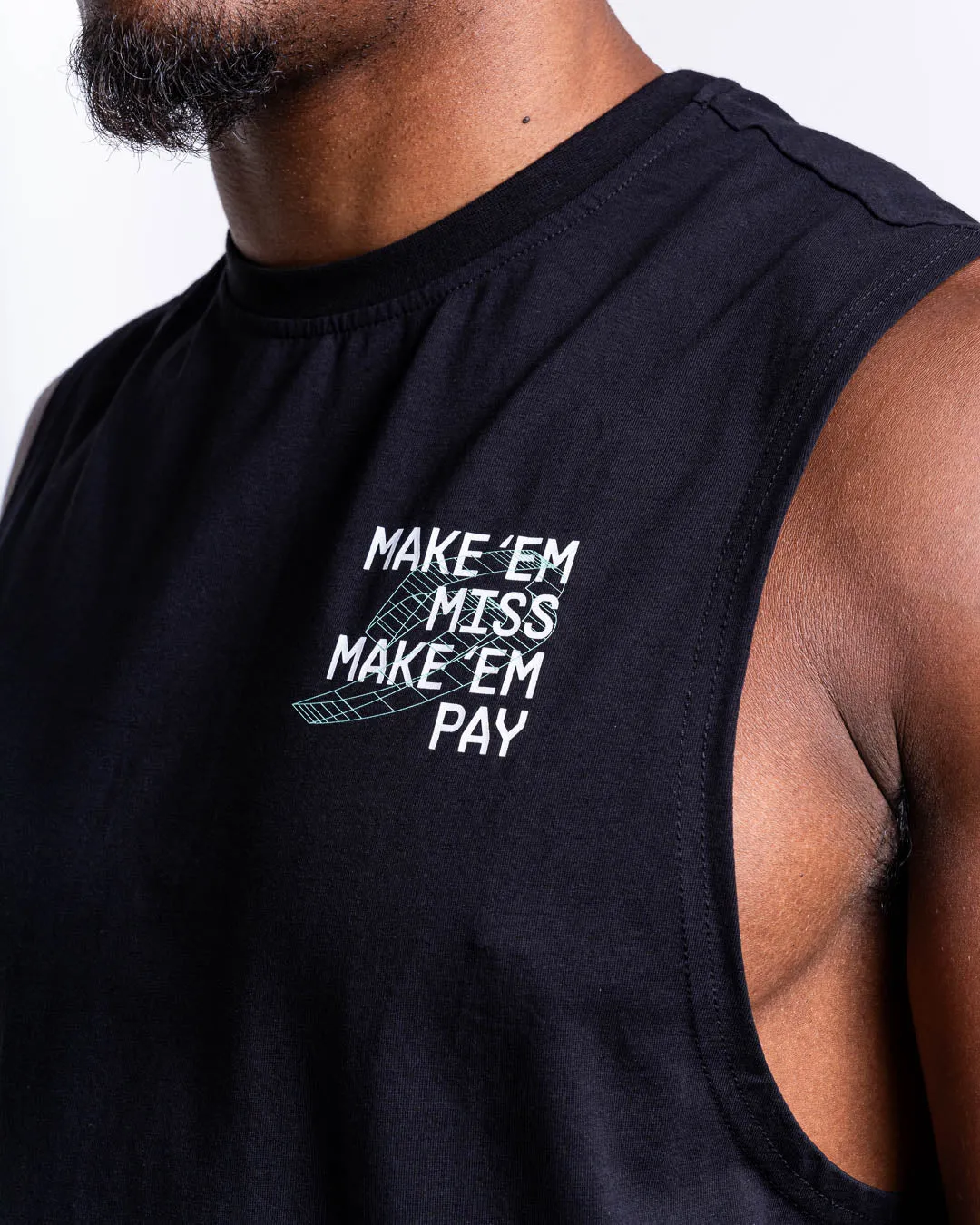 Make 'Em Miss Muscle Tank - Black