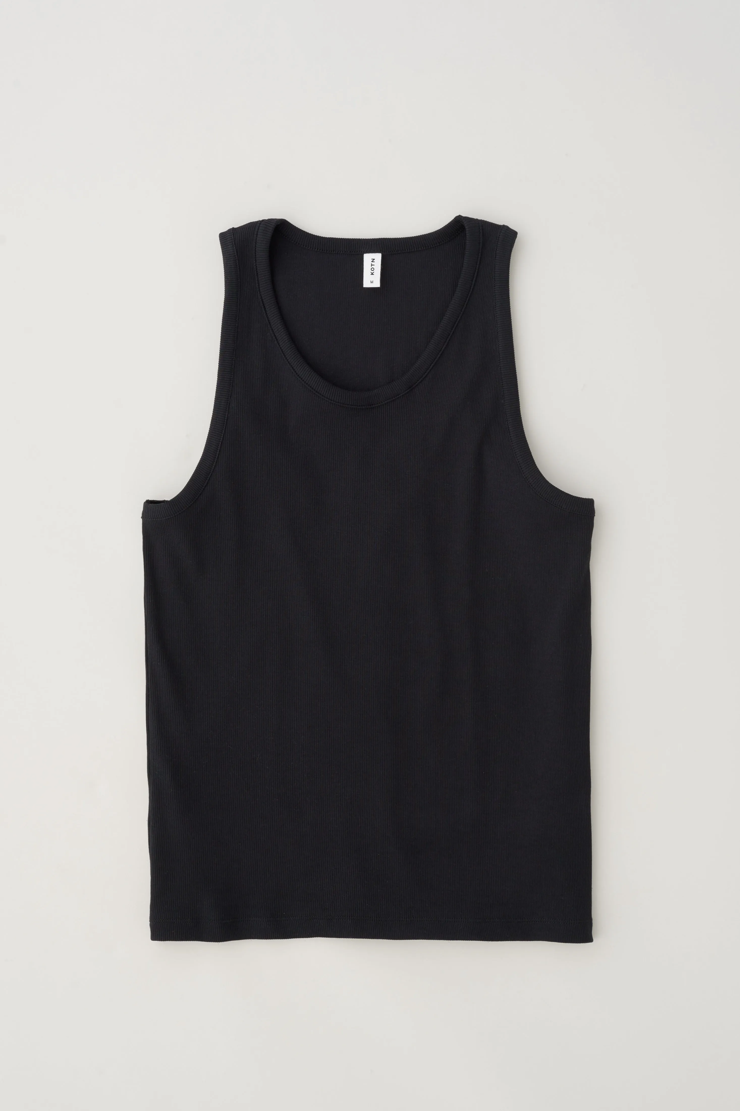 Men's Rib Tank in Black