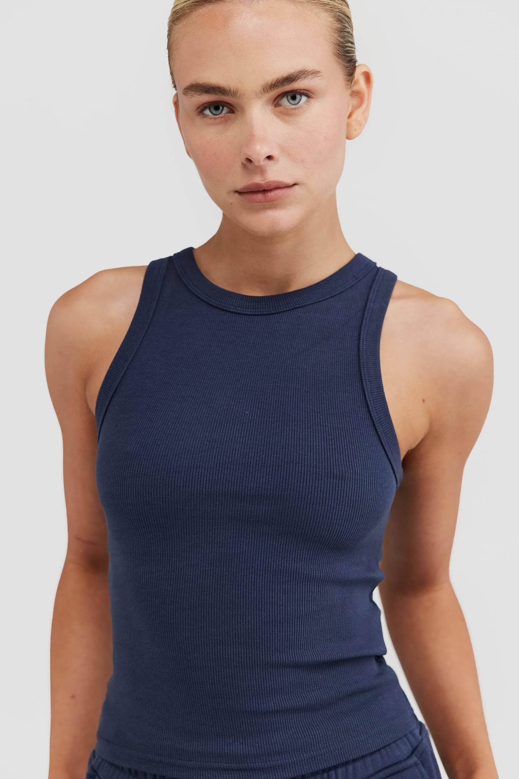 Mimi Rib Tank Navy