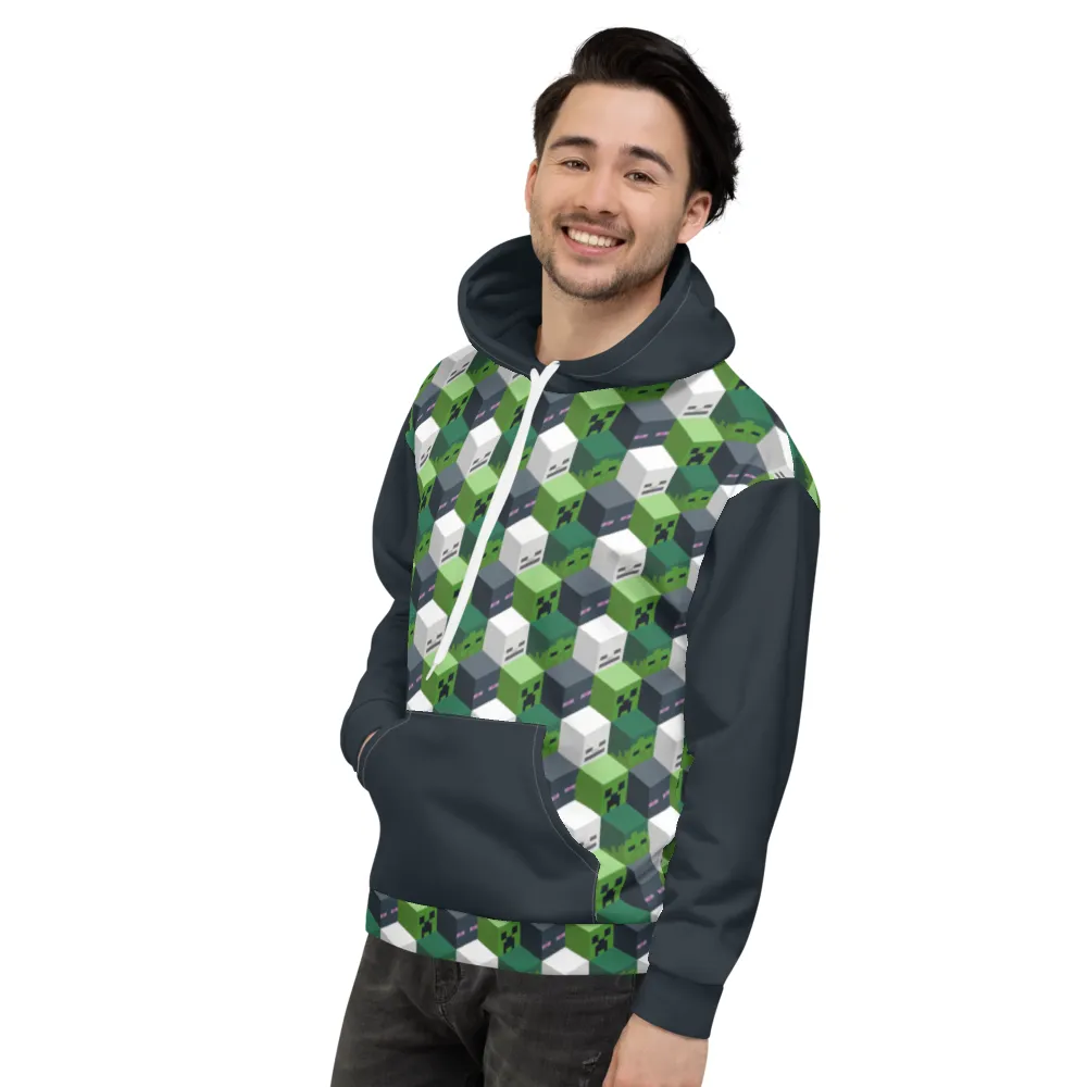 Minecraft Character Collage Adult Pullover Hoodie