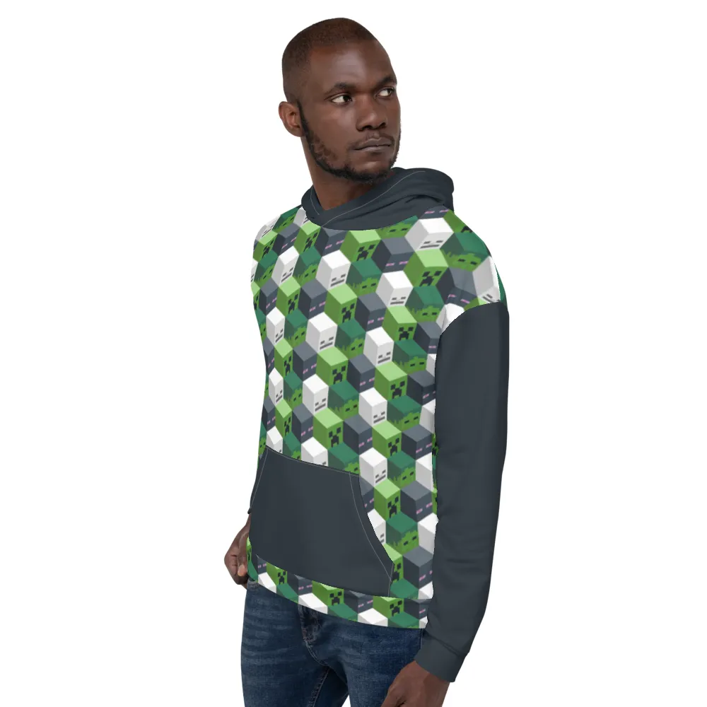 Minecraft Character Collage Adult Pullover Hoodie