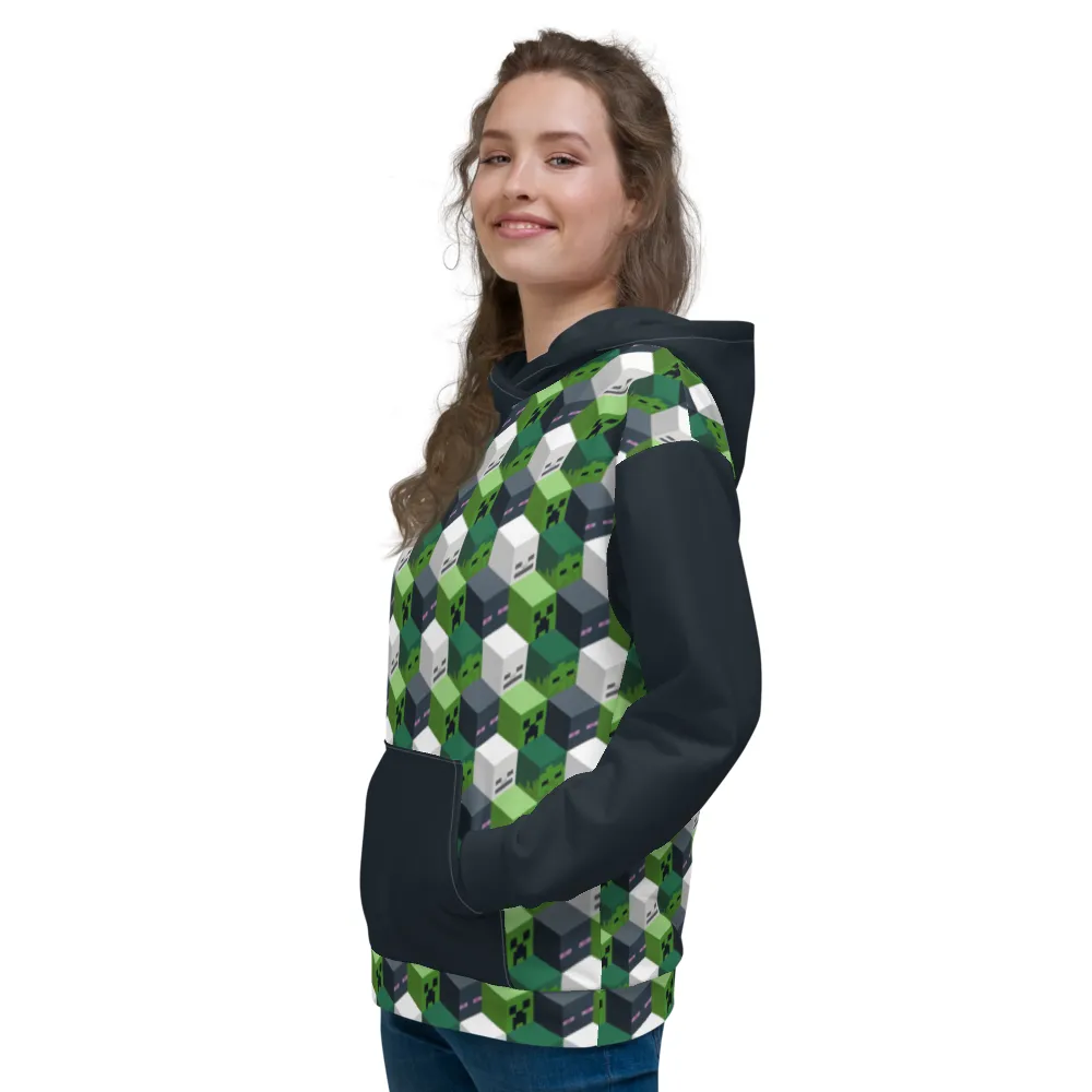 Minecraft Character Collage Adult Pullover Hoodie