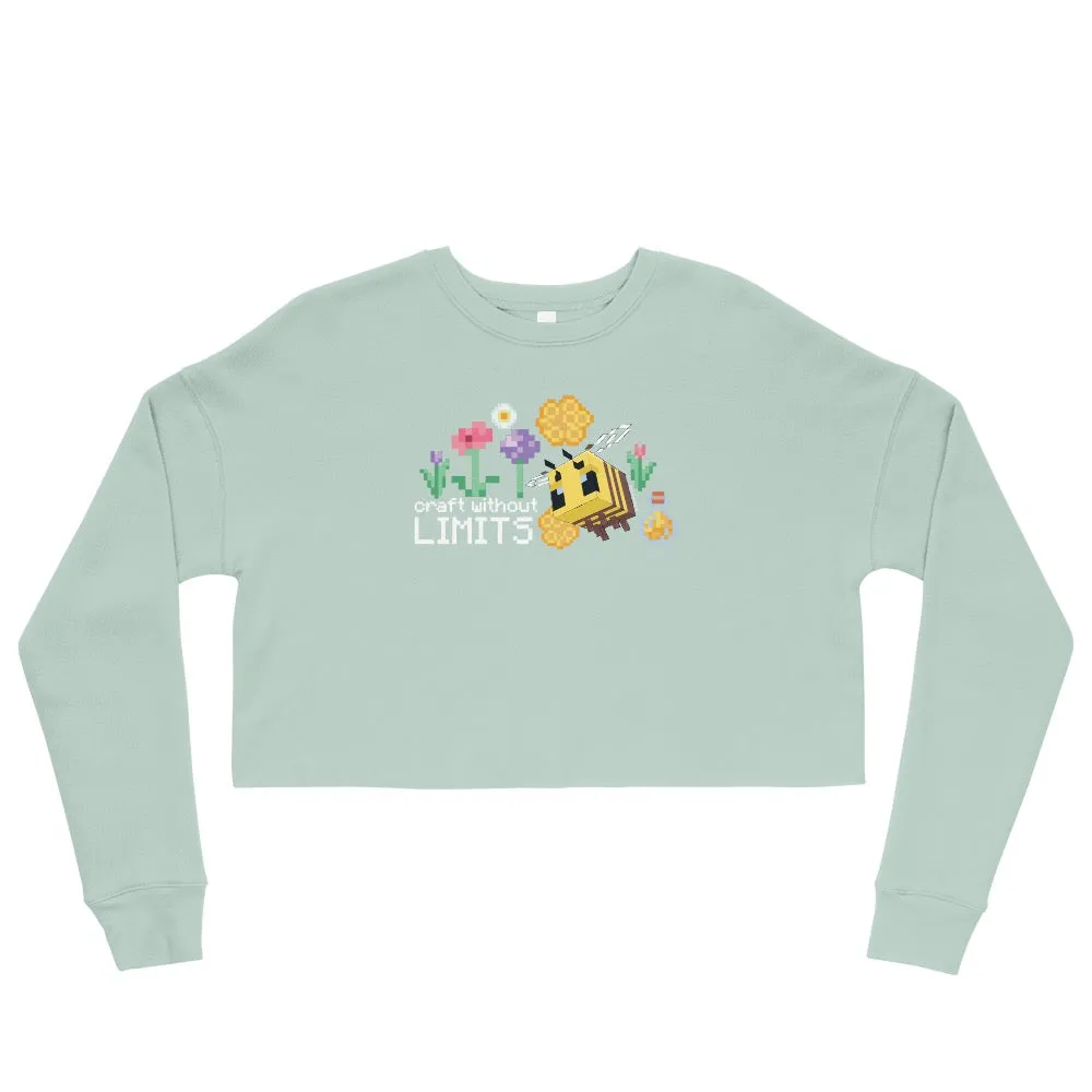 Minecraft Craft Without Limits Women's Cropped Sweatshirt