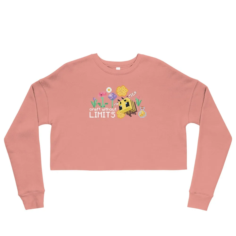 Minecraft Craft Without Limits Women's Cropped Sweatshirt