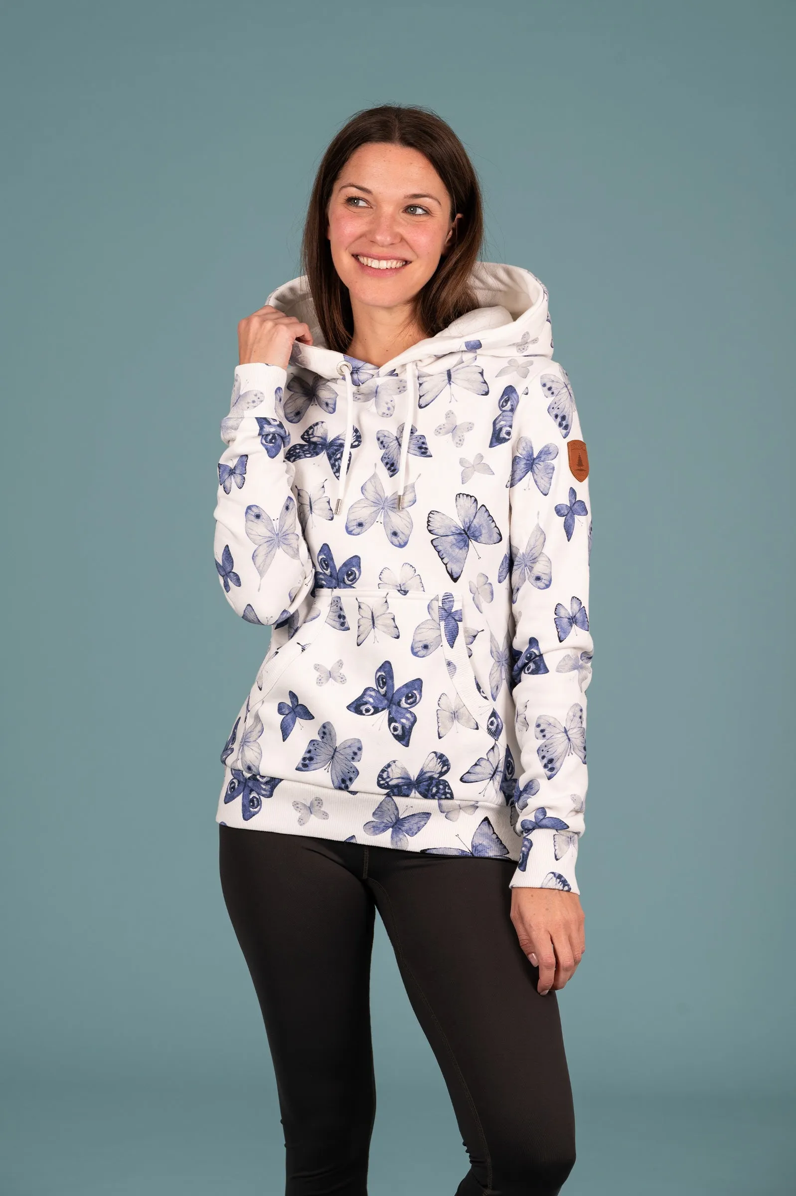 Namya Butterfly Print Hoodie Ivory