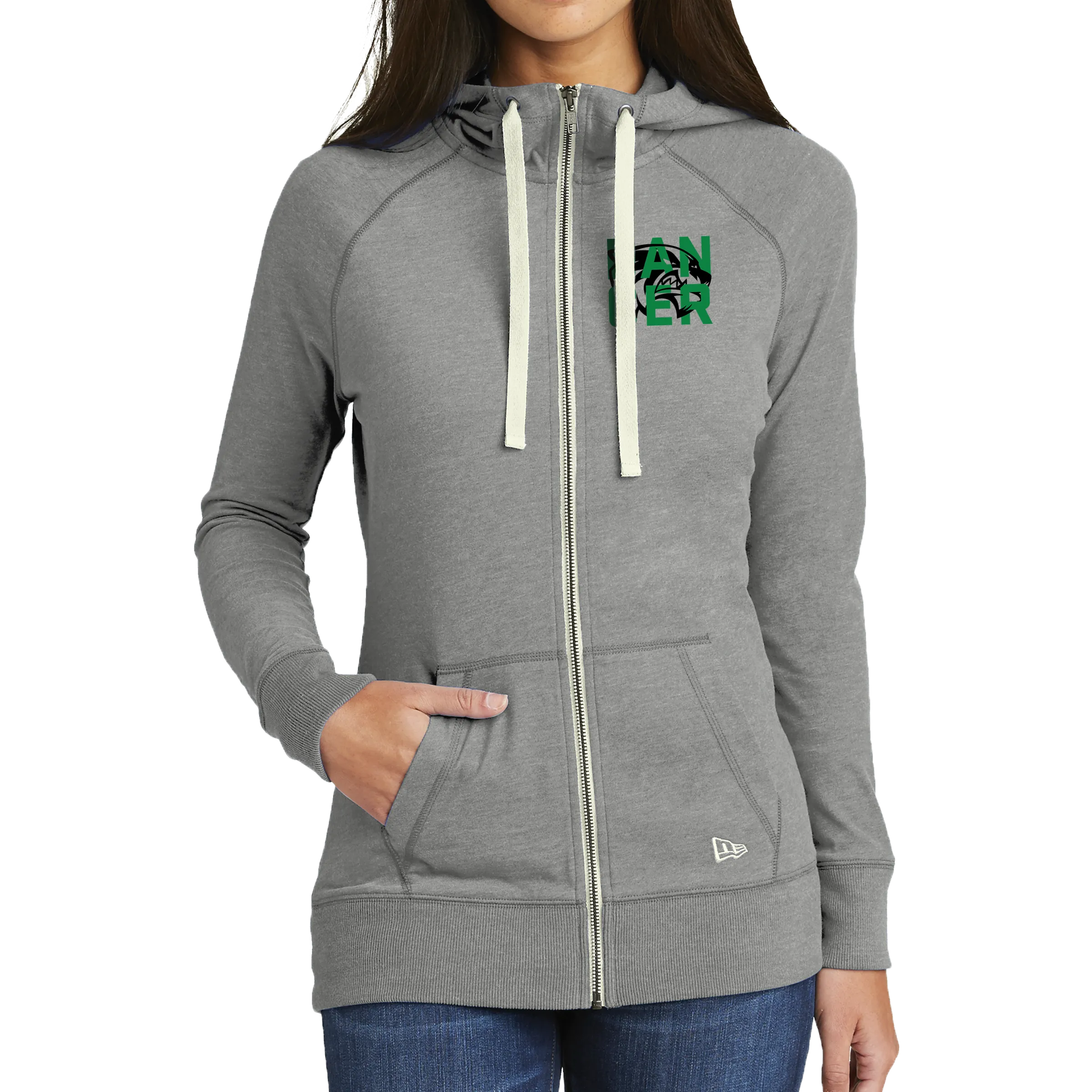 New Era Ladies Sueded Cotton Blend Full-Zip Hoodie - Wolverine Dancer Sm