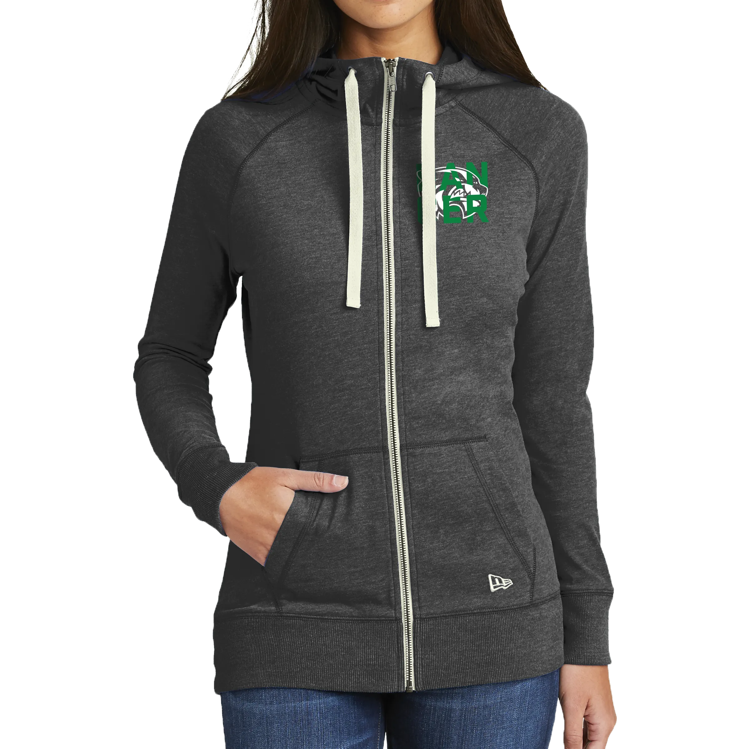 New Era Ladies Sueded Cotton Blend Full-Zip Hoodie - Wolverine Dancer Sm