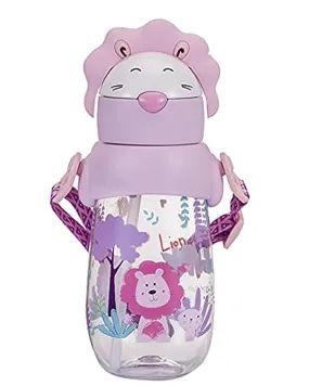 (PINKAH) Kids Drinking Water Bottle with Carry Strap (490 ML) - Pink