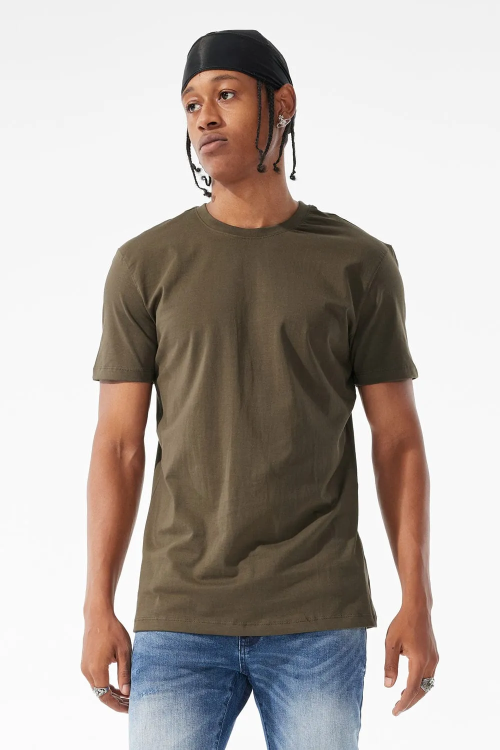 Premium Crewneck T-Shirt (Army Green)