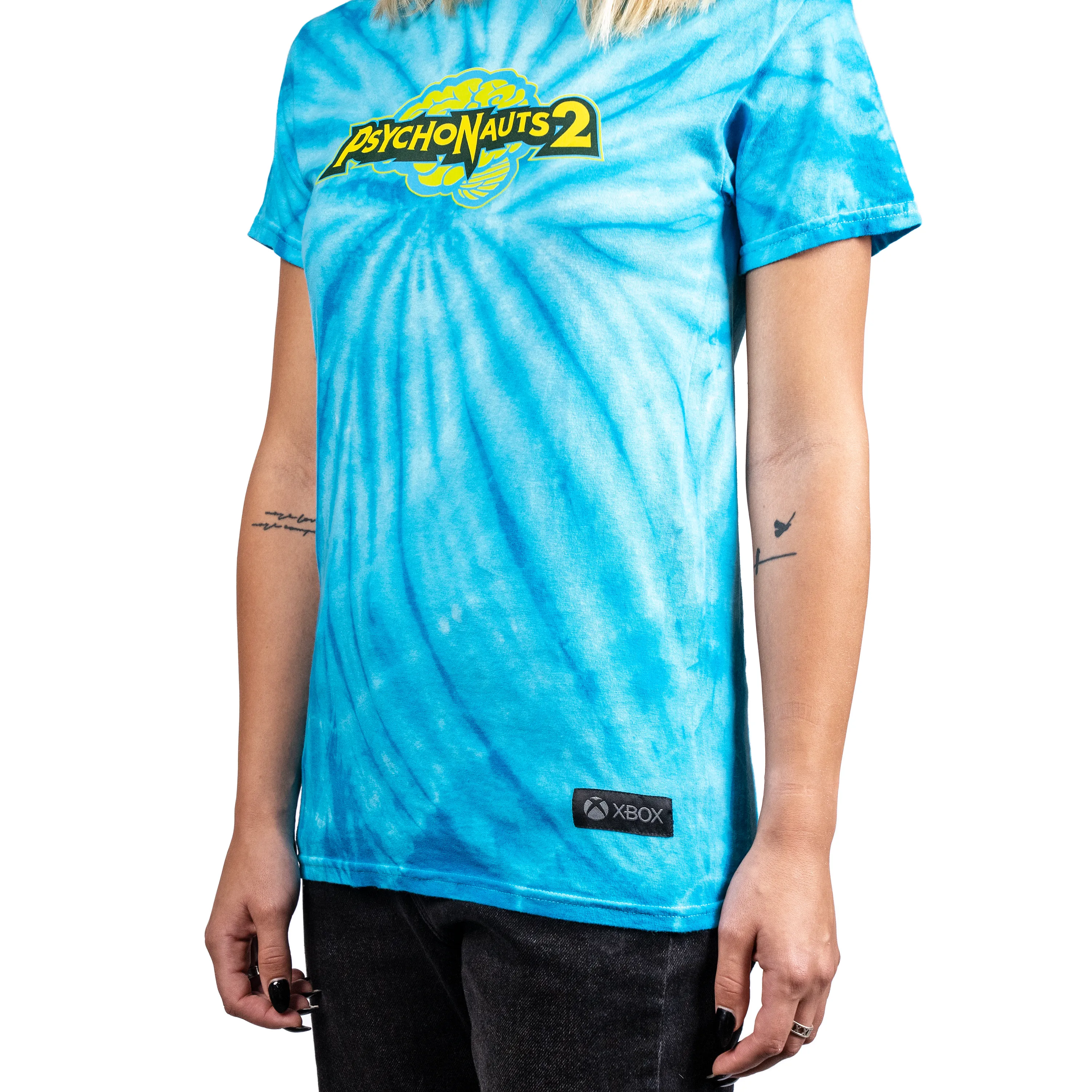 Psychonauts 2 Teal Tie Dye Tee