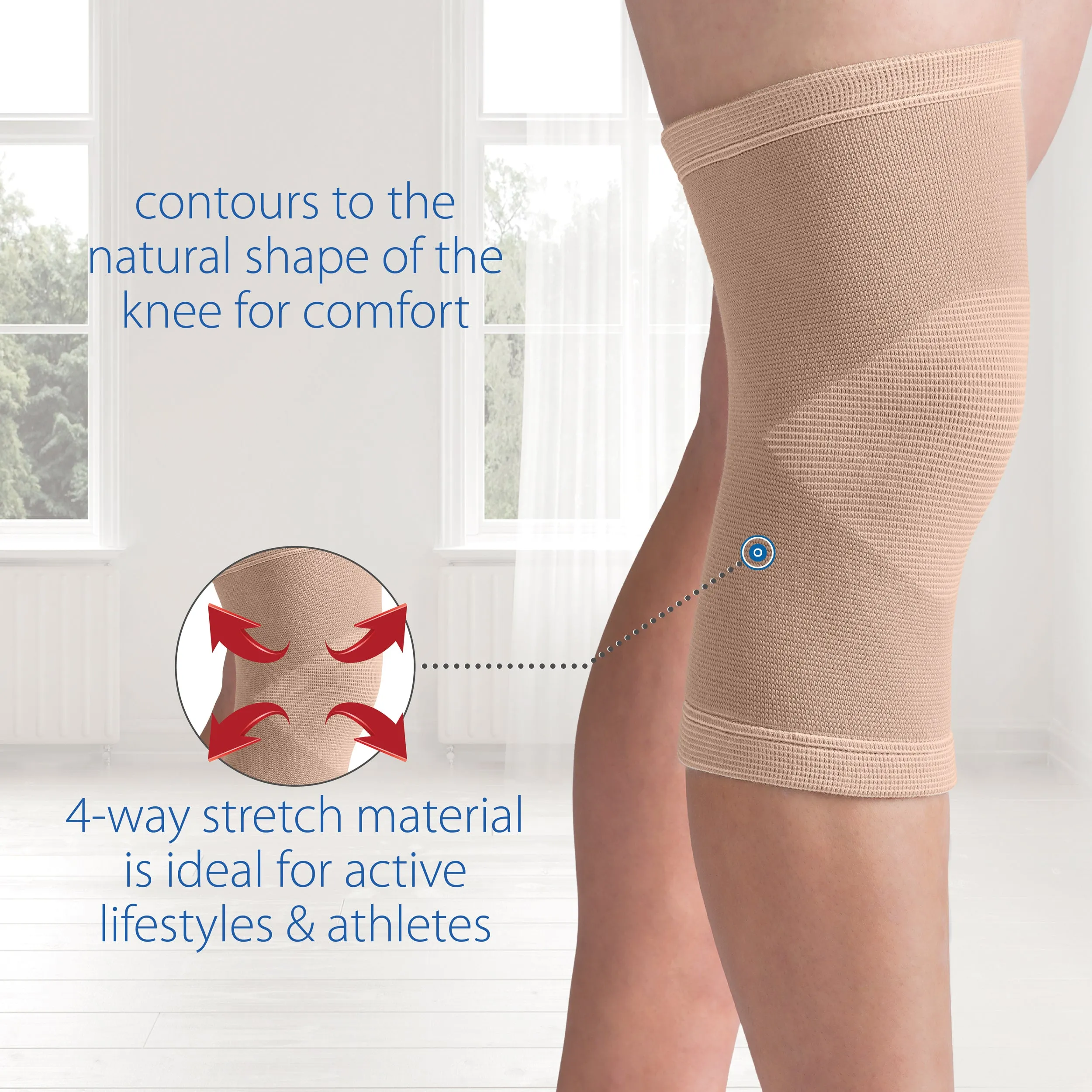 Swede-O Elastic Tetra-Stretch Knee Support