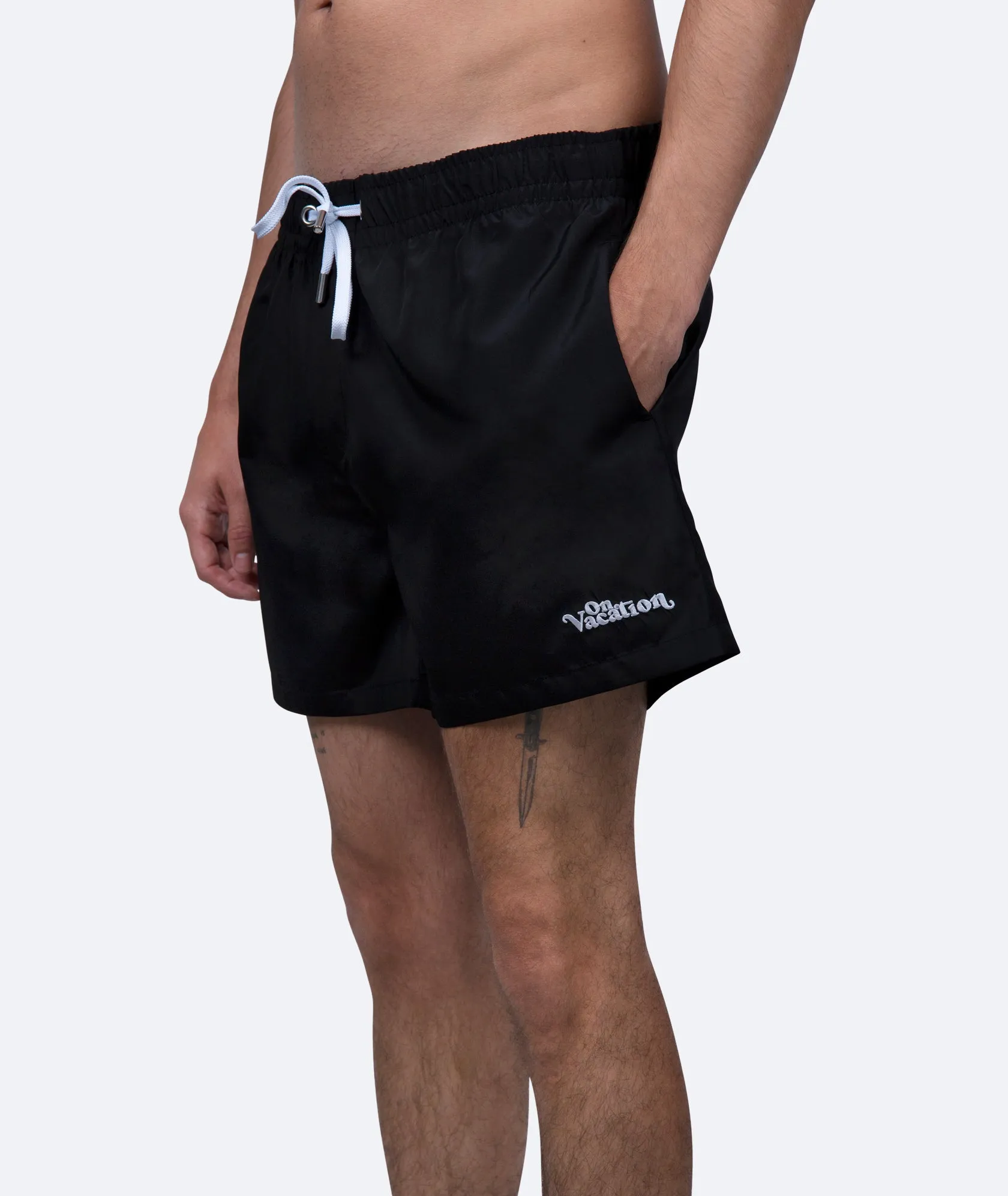 Swim Shorts Monochrome - Black