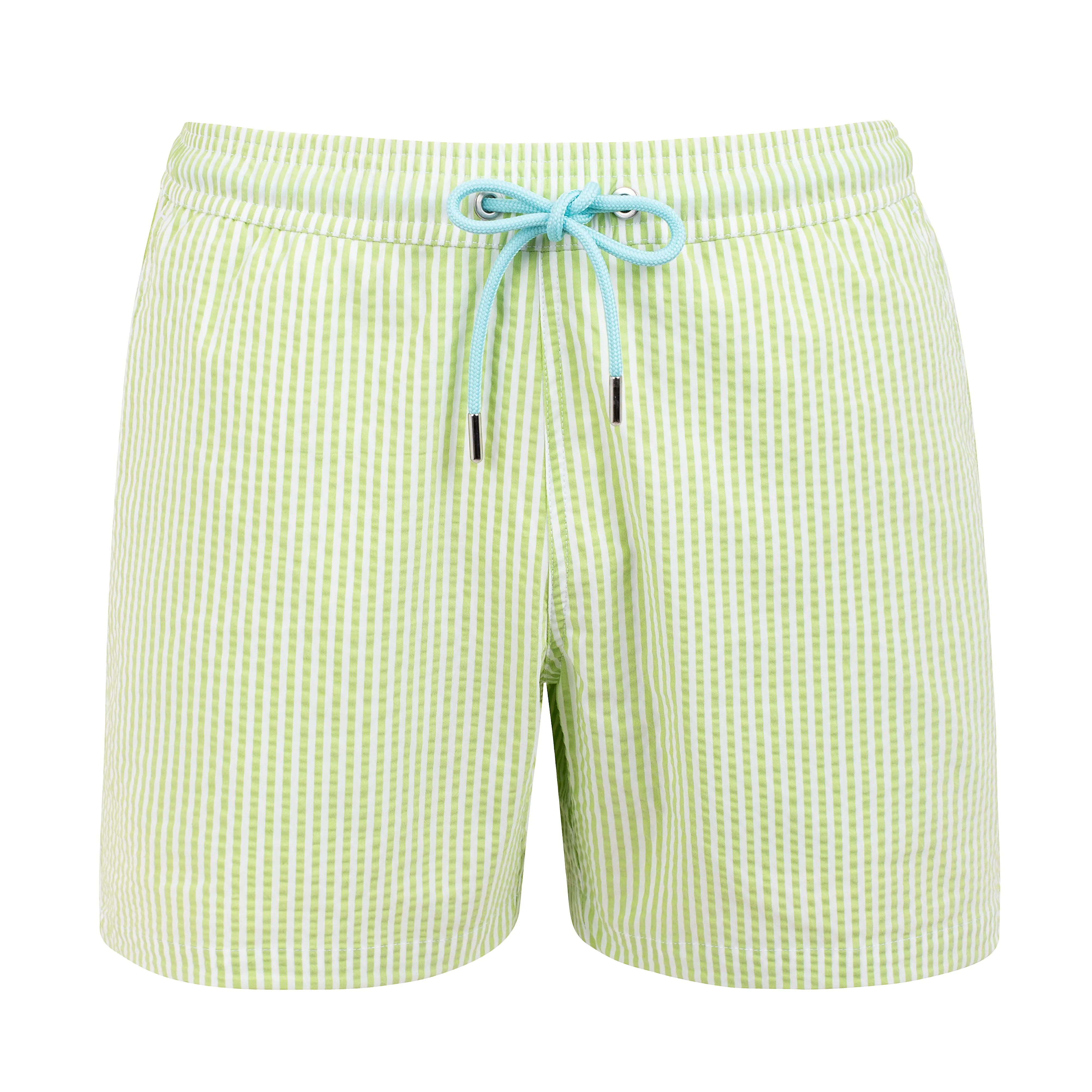 The Croisette Swim Shorts - Off White - Lime