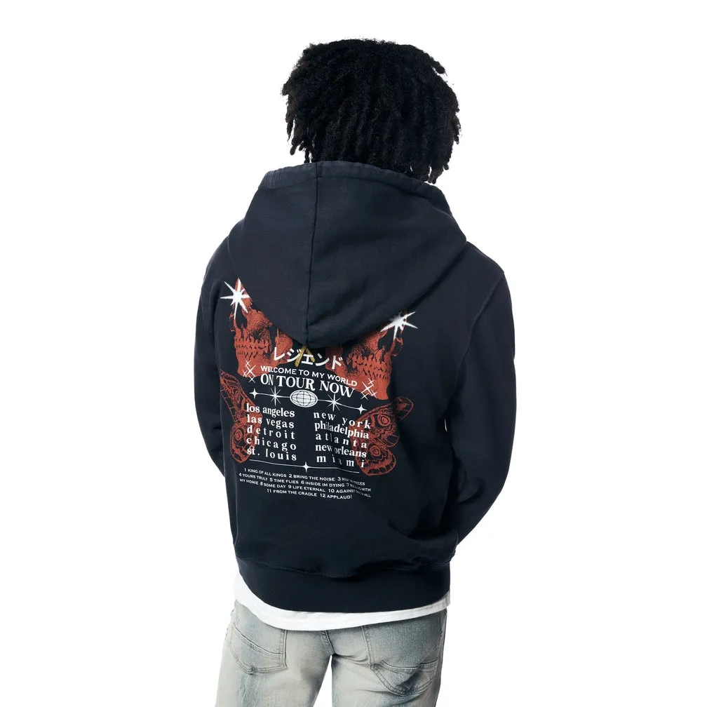 Tour Graphic French Terry Pullover Hoodie - Navy