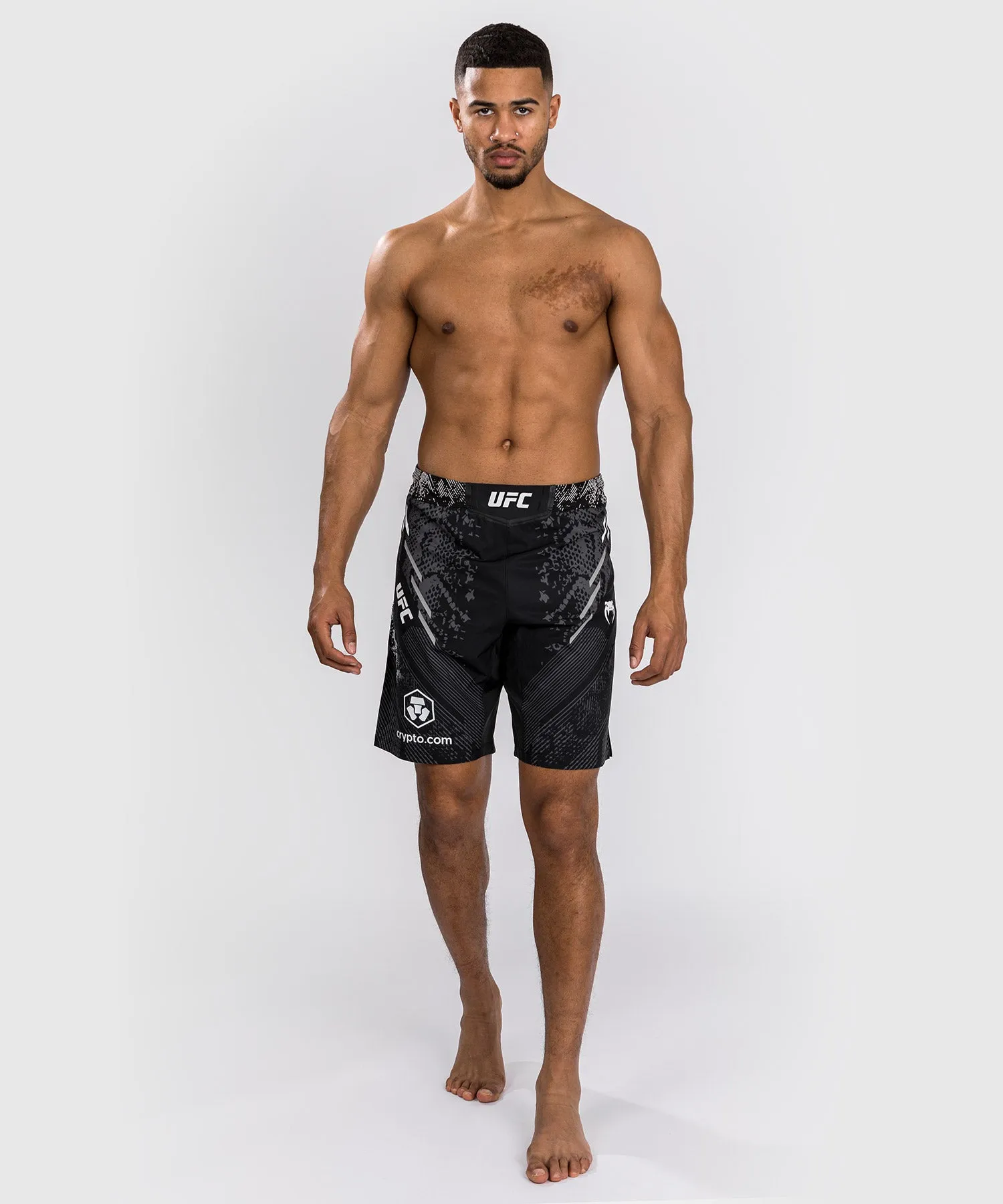 UFC Adrenaline by Venum Authentic Fight Night Men's Fight Short - Long Fit - Black