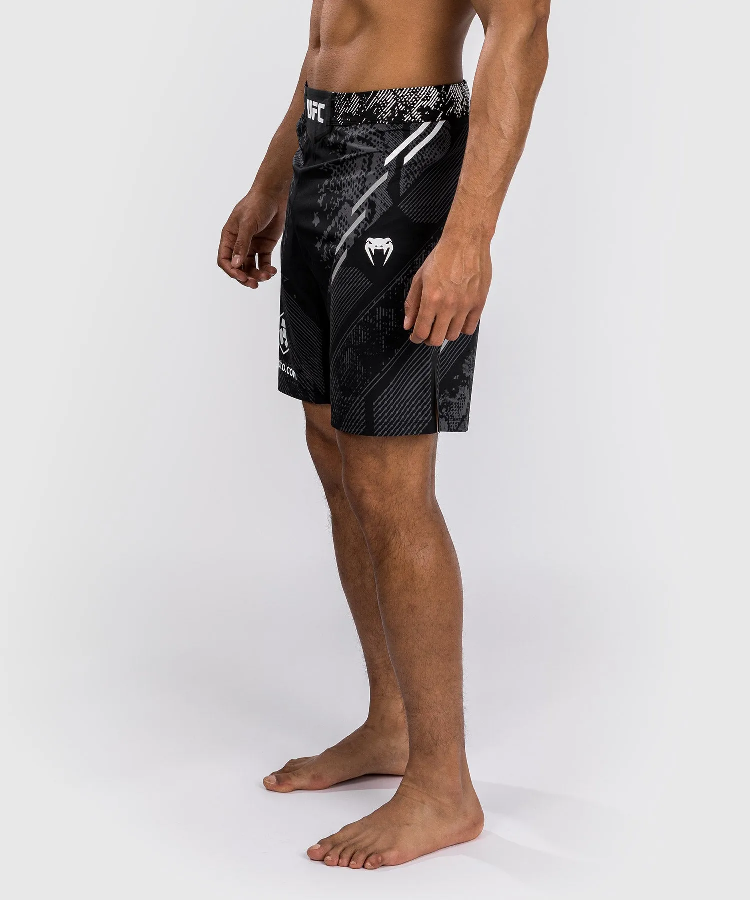 UFC Adrenaline by Venum Authentic Fight Night Men's Fight Short - Long Fit - Black