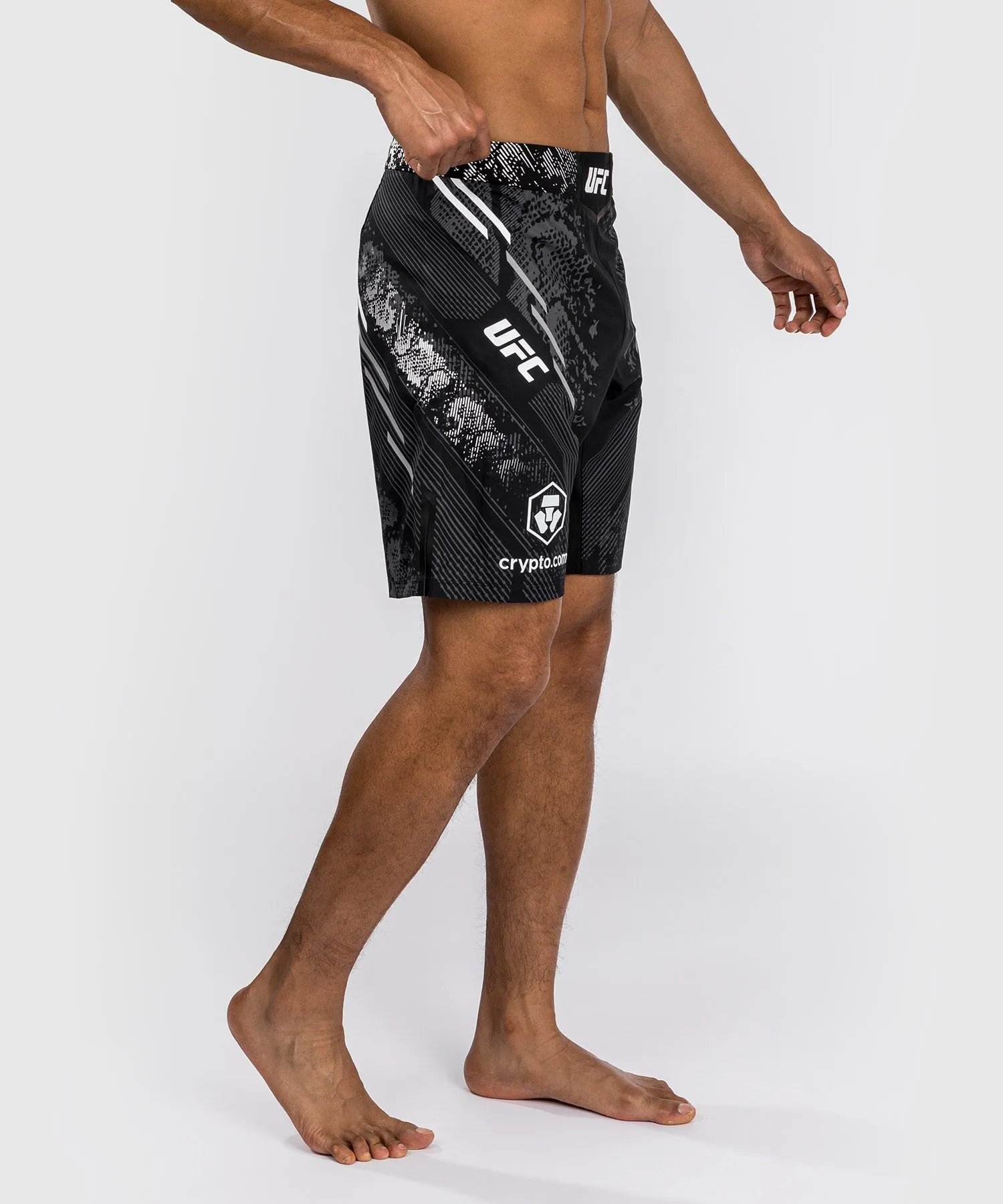 UFC Adrenaline by Venum Authentic Fight Night Men's Fight Short - Long Fit - Black