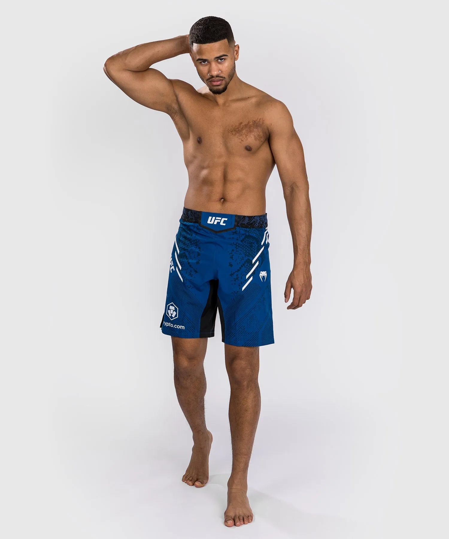 UFC Adrenaline by Venum Authentic Fight Night Men's Fight Short - Long Fit - Blue