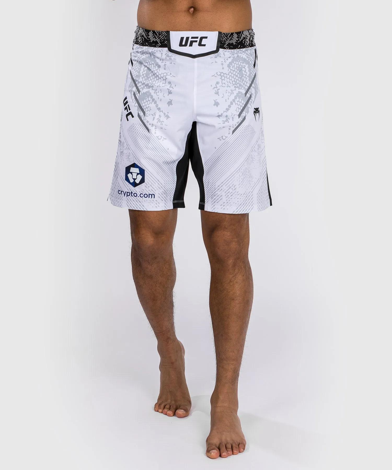 UFC Adrenaline by Venum Personalized Authentic Fight Night Men's Fight Short - Long Fit - White