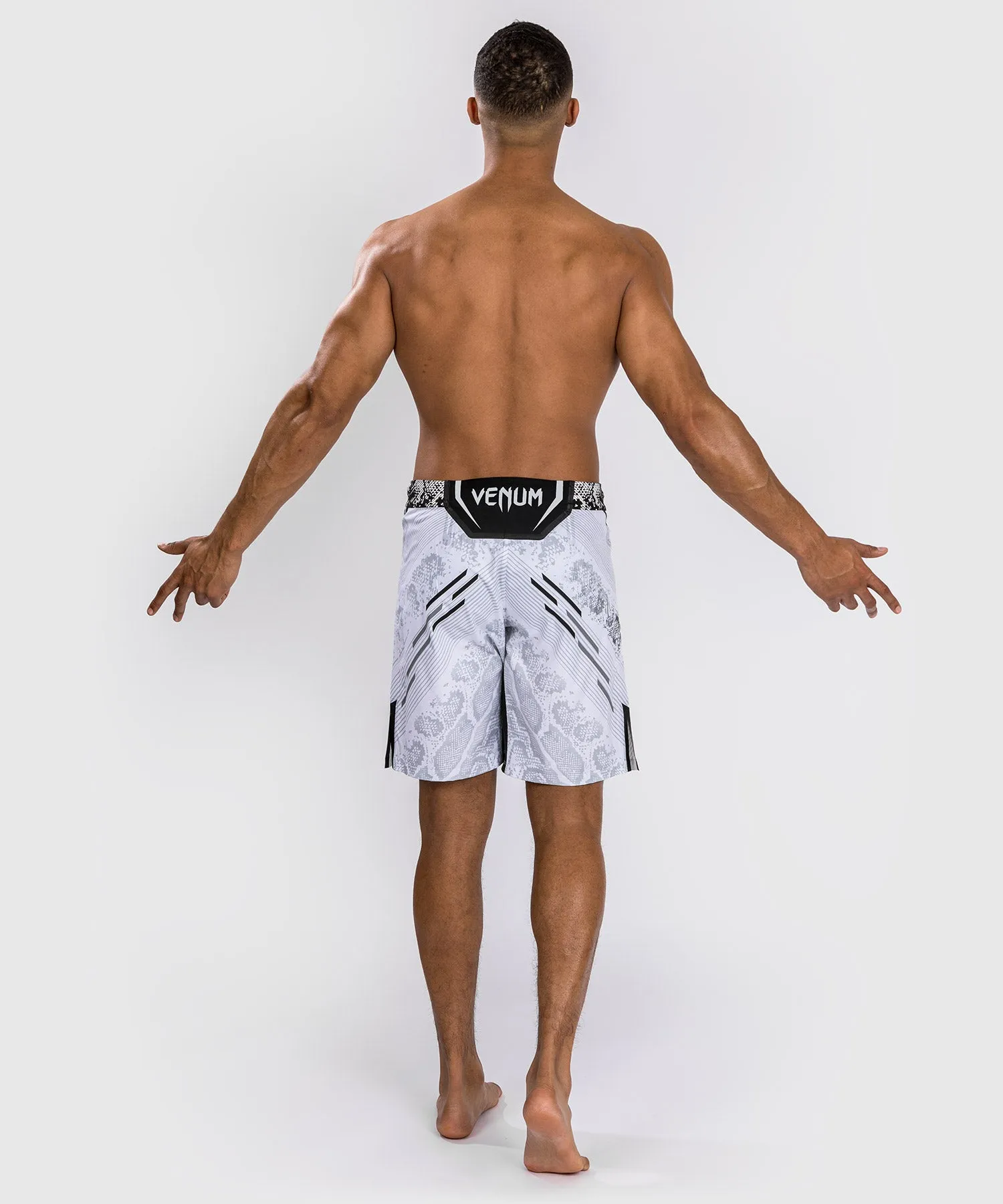 UFC Adrenaline by Venum Personalized Authentic Fight Night Men's Fight Short - Long Fit - White