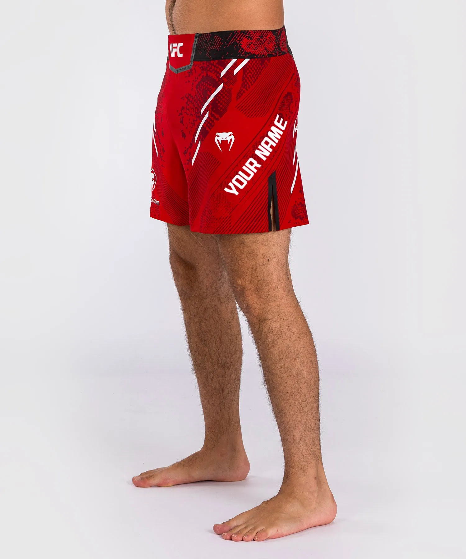 UFC Adrenaline by Venum Personalized Authentic Fight Night Men's Fight Short - Short Fit - Red