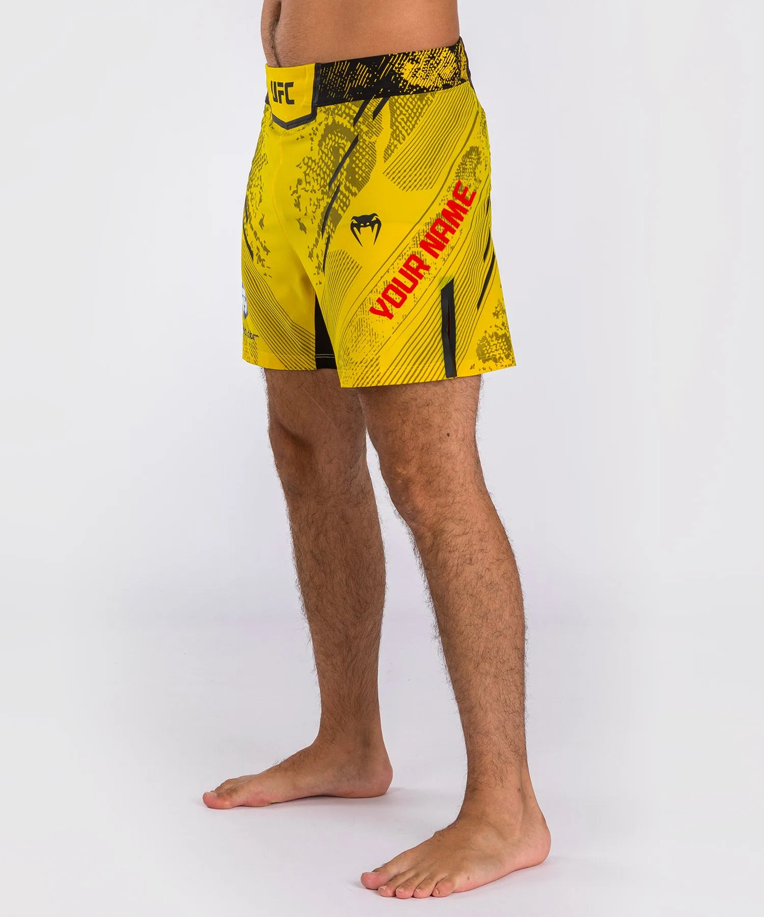 UFC Adrenaline by Venum Personalized Authentic Fight Night Men's Fight Short - Short Fit - Yellow