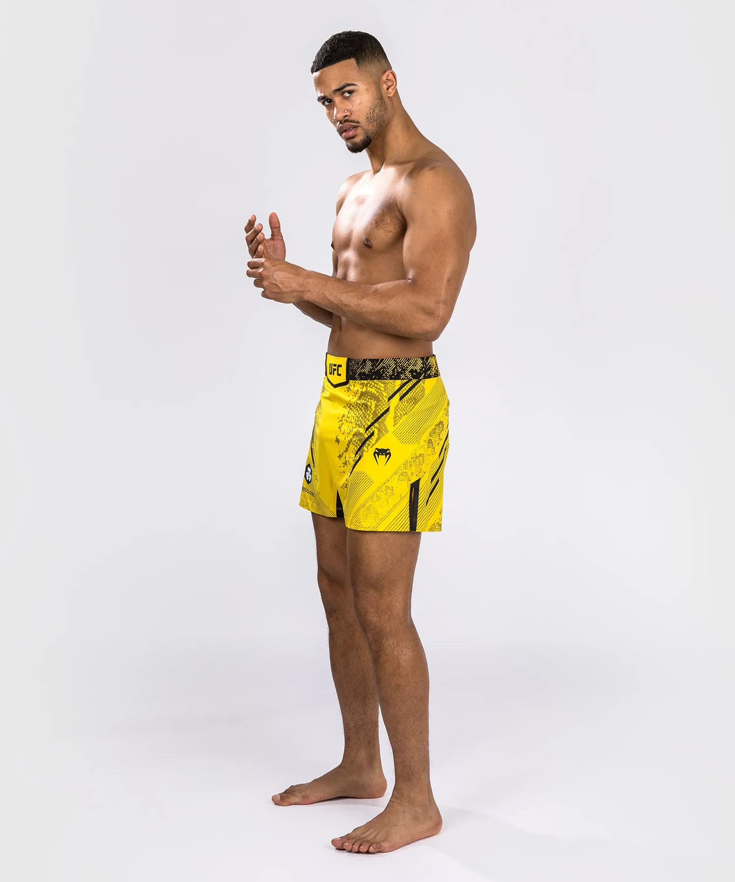 UFC Adrenaline by Venum Personalized Authentic Fight Night Men's Fight Short - Short Fit - Yellow