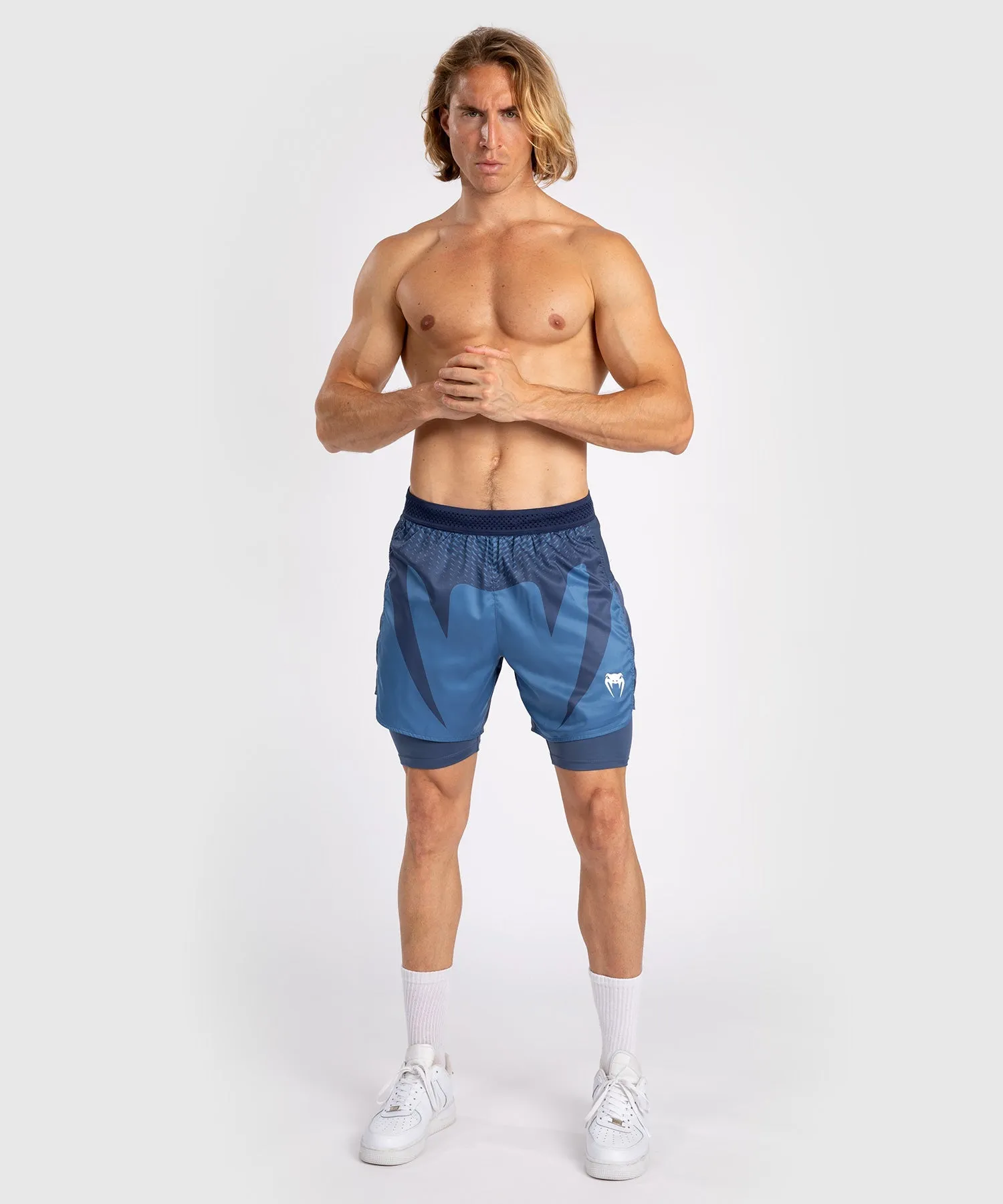 Venum Attack Men's Fight Shorts - Navy Blue