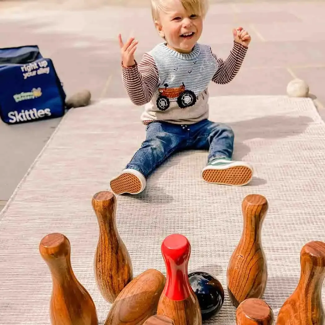 Wooden Skittles Game Set - Indoor & Outdoor