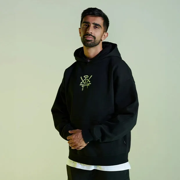 XIX Spray Hoodie [Black/Green]